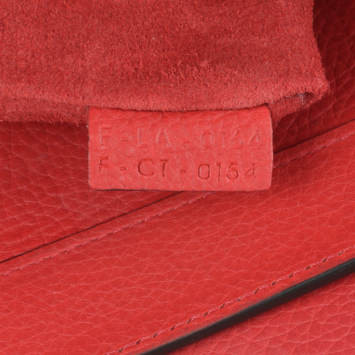 Celine Drummed Calfskin Mini Luggage Coquelicot 7 of 8