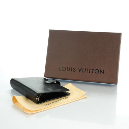 Louis Vuitton Epi Medium Ring Agenda Cover Black 4 of 7