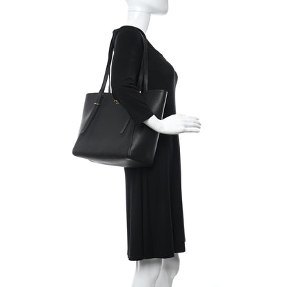 Prada Vitello Daino Tote Black 2 of 13