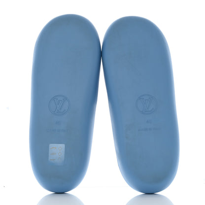 Louis Vuitton Rubber Monogram Embossed Sunbath Flat Mule 40 Blue 5 of 7