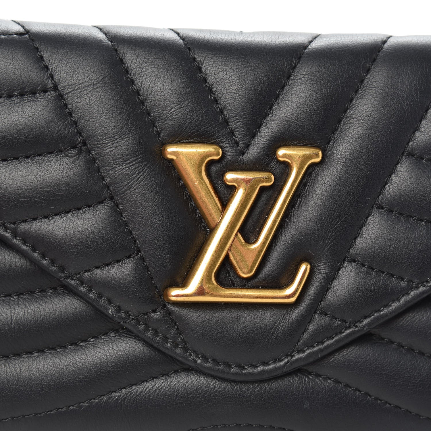 Louis Vuitton Calfskin New Wave Long Wallet Black 10 of 13