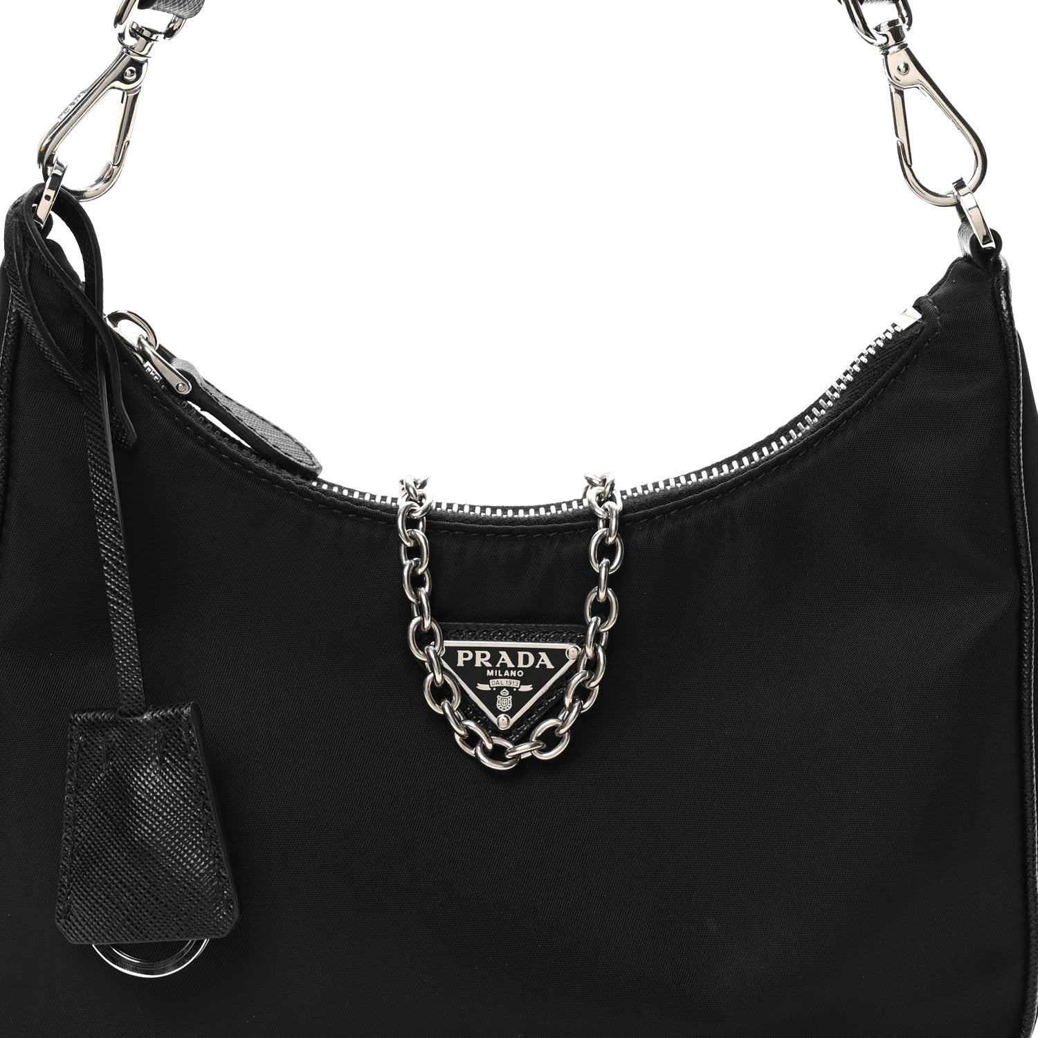 Prada Nylon Re-Edition 2005 Shoulder Bag Black Black 9 of 12
