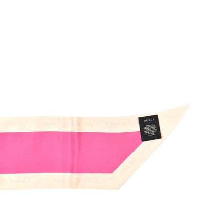 Gucci Silk Blind For Love Scarf Ivory Pink 4 of 4