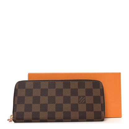 Louis Vuitton Damier Ebene Clemence Wallet Rose Ballerine 7 of 7