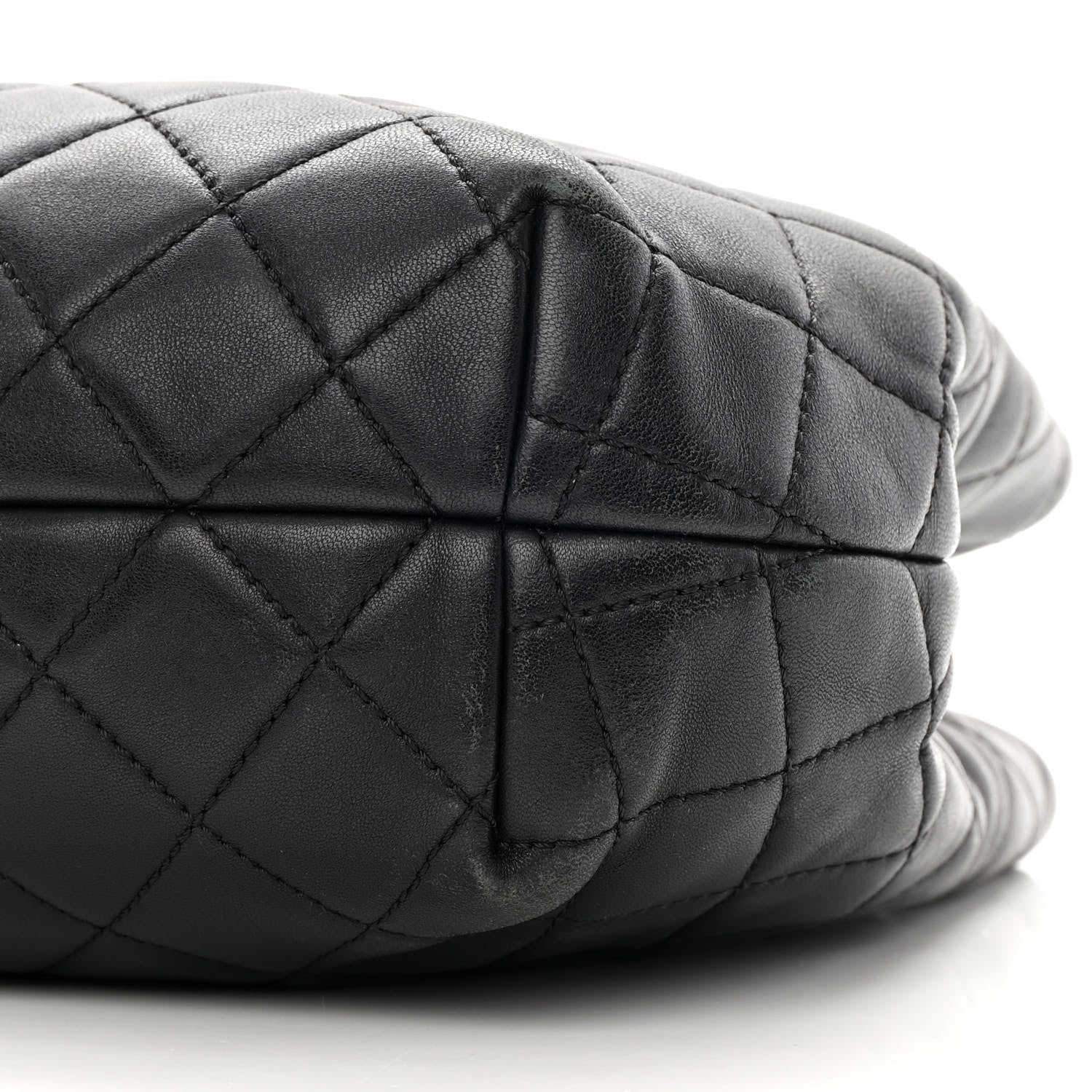 Chanel Lambskin Quilted Accordion Tote Black 10 of 16