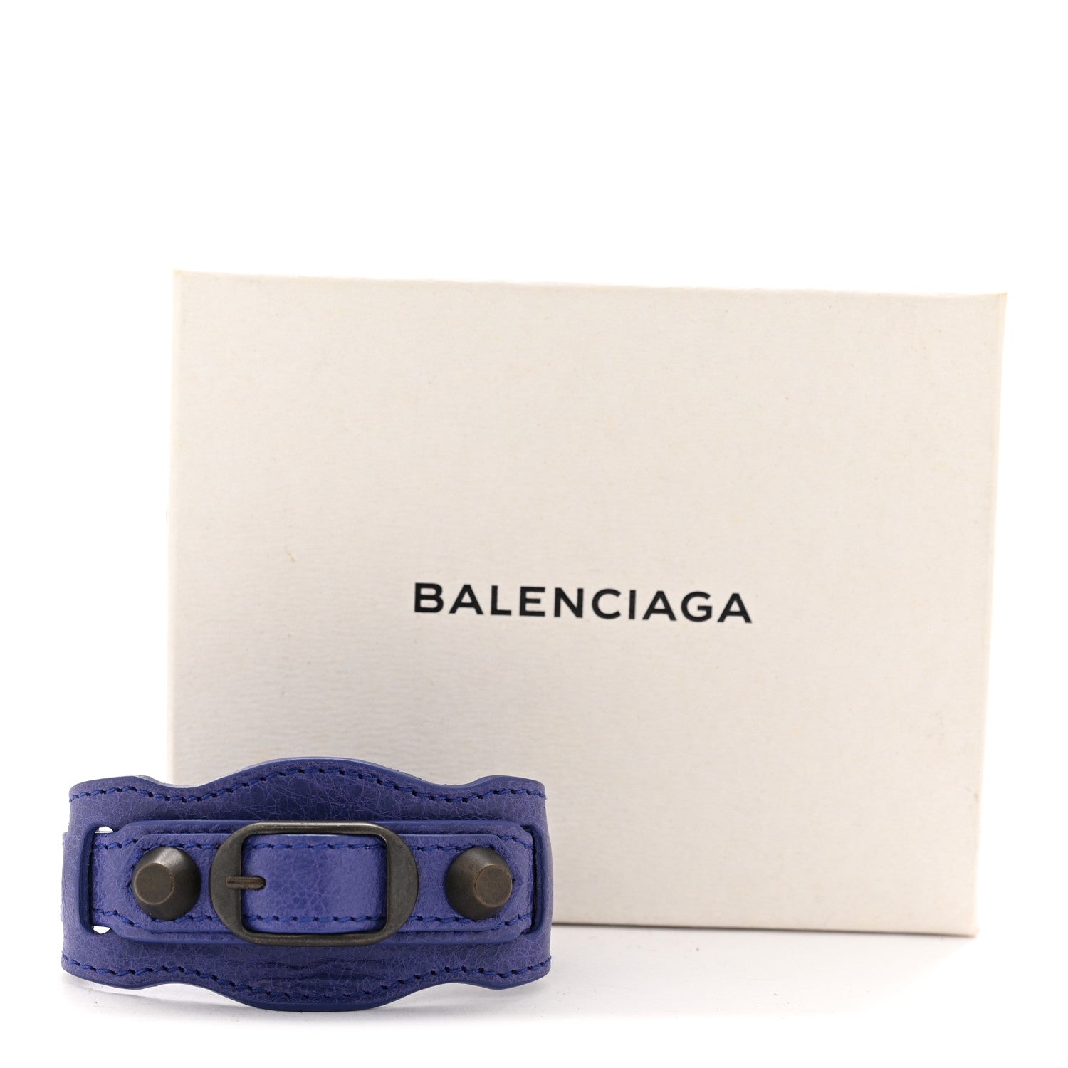 Balenciaga Agneau Arena Classic Hardware Bracelet M Bleu Lavande 6 of 6