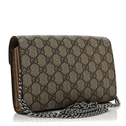 Gucci GG Supreme Monogram Mini Dionysus Chain Wallet Beige Taupe 2 of 7