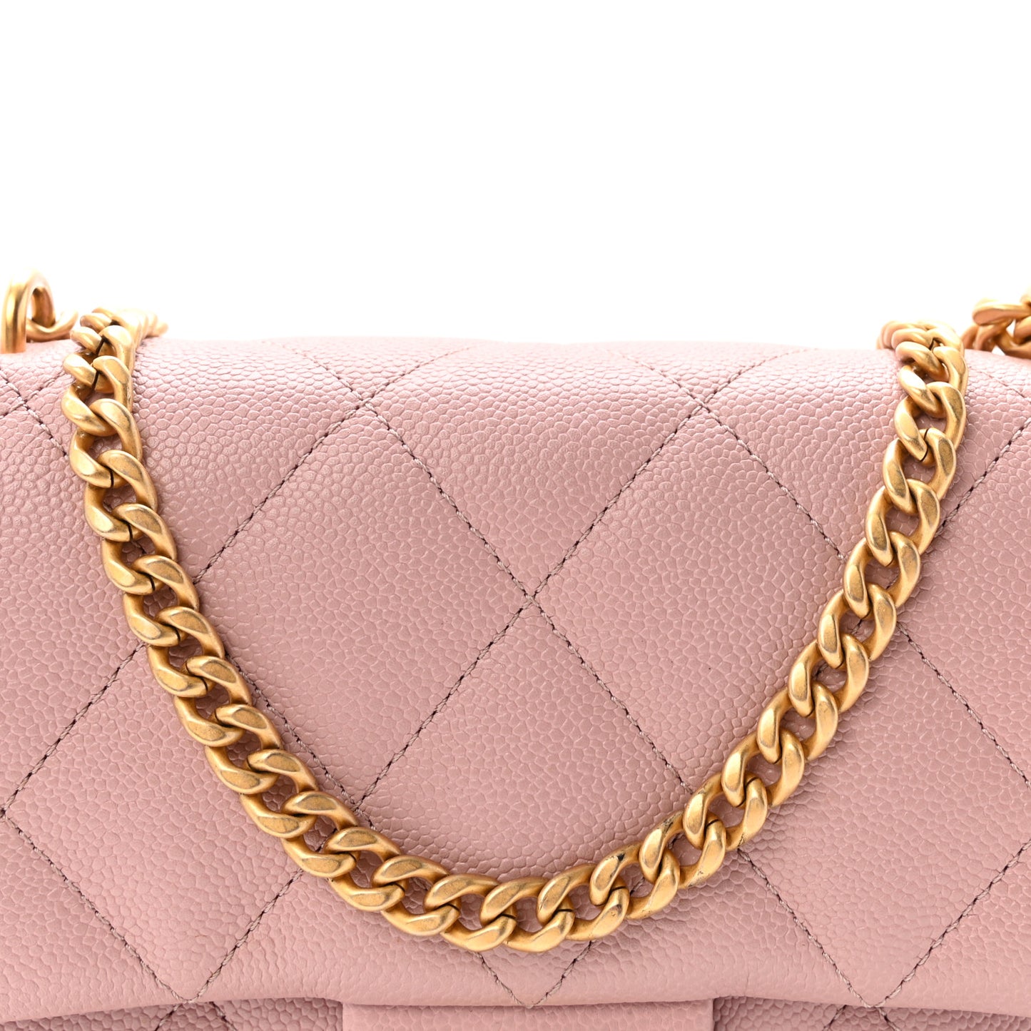 Caviar Quilted Mini Rectangular Sweetheart Flap Lilac