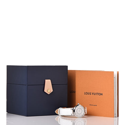 Louis Vuitton Stainless Steel Vernis Diamond 28mm Tambour Slim Quartz Watch 11 of 11
