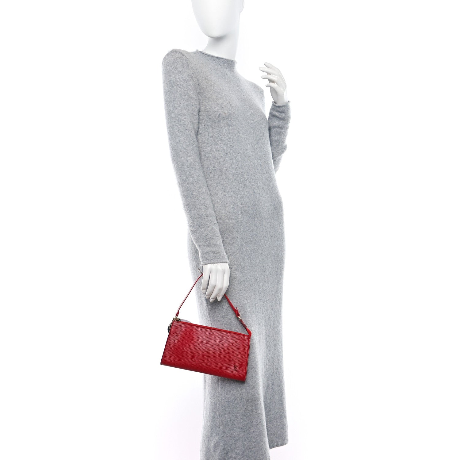 Louis Vuitton Epi Pochette Accessories 24 Castillan Red 2 of 10