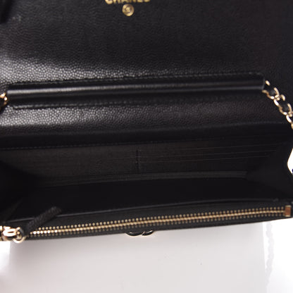 Chanel Caviar Quilted Golden Class Wallet On Chain WOC Black 7 of 11