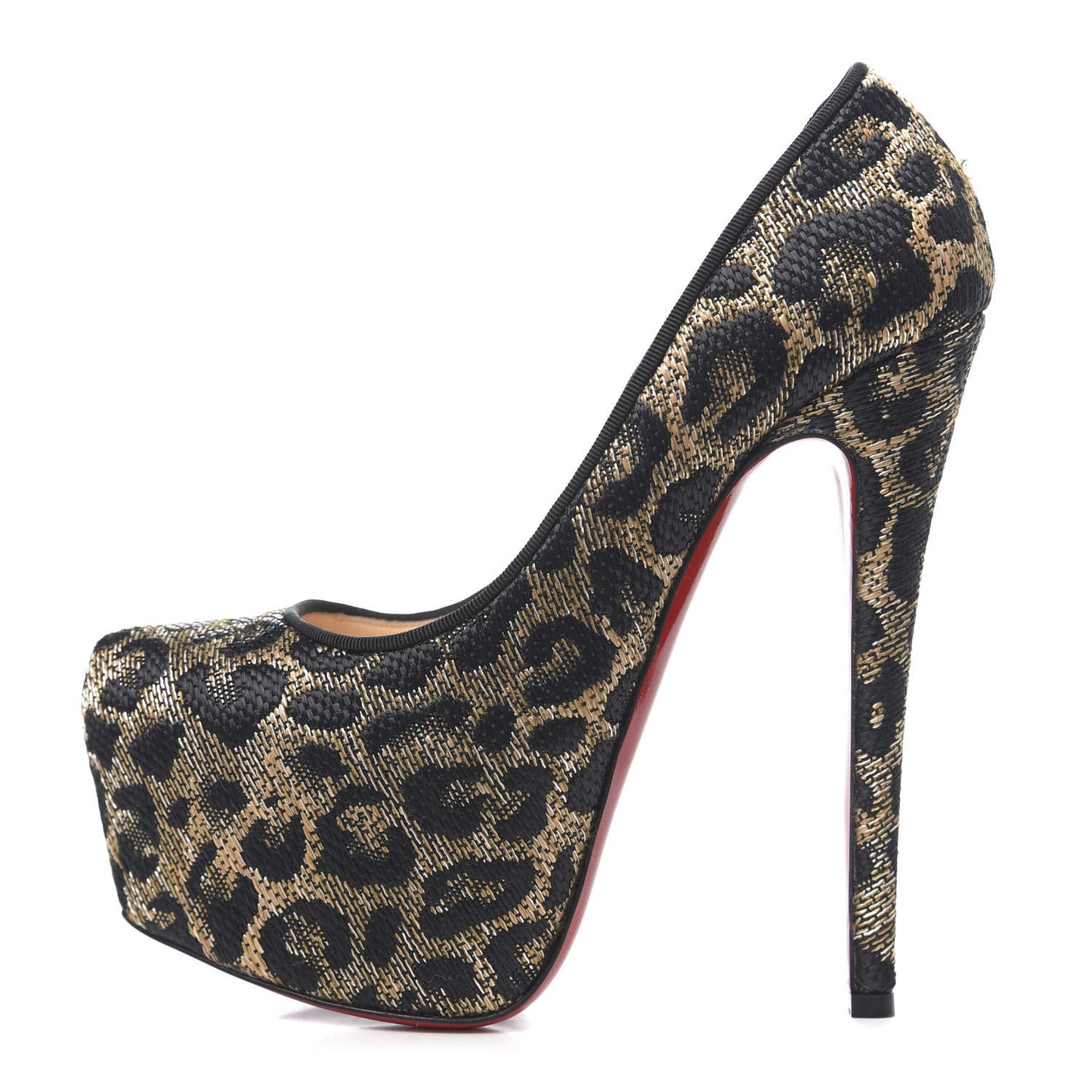 Jacquard Leopard Print Daffodile 160 Pumps 37 Black