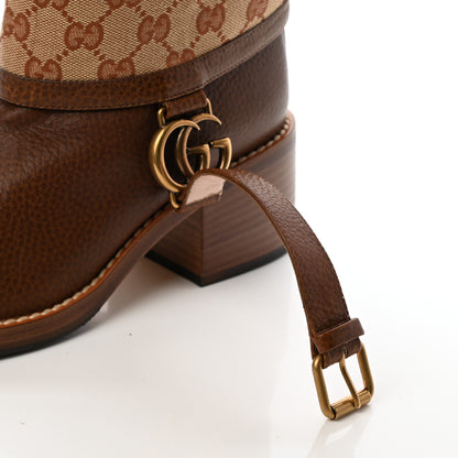 Gucci GG Monogram Calfskin Lola Tall Boots 37.5 Beige Ruggine Cuir 9 of 10