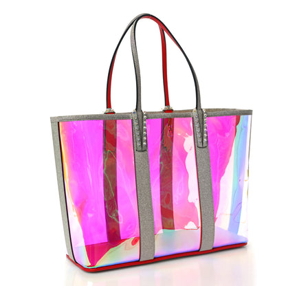 Christian Louboutin PVC Spikes East West Cabata Tote Glitter Sunset 4 of 12