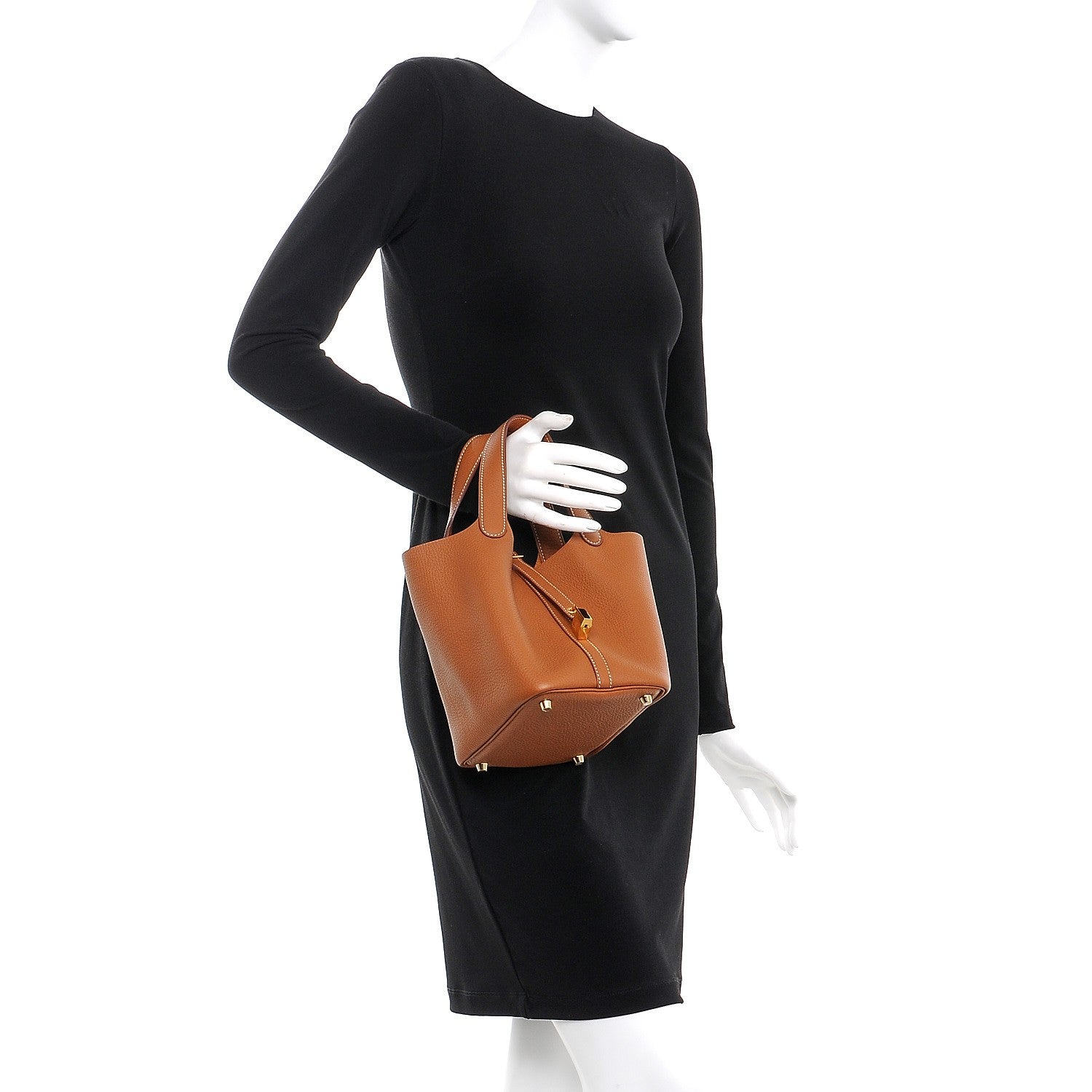 Hermes Taurillon Clemence Picotin Lock 18 PM Gold 2 of 8