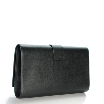 Saint Laurent Textured Calfskin Classic Y Ligne Clutch Black 3 of 8