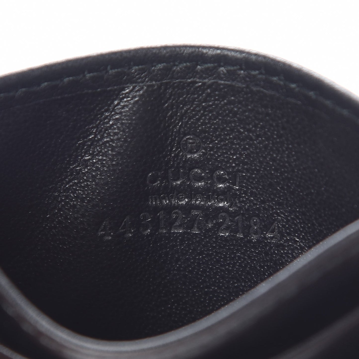 Calfskin Matelasse GG Marmont Card Holder Black
