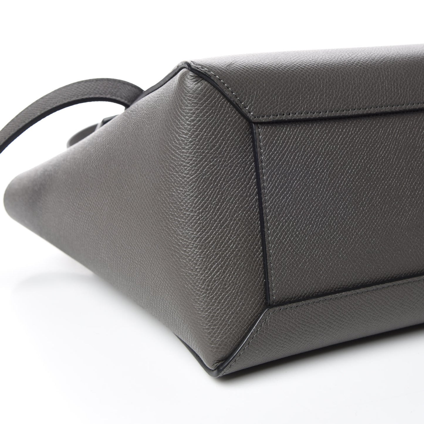 Baby Grained Calfskin Micro Belt Bag Grey
