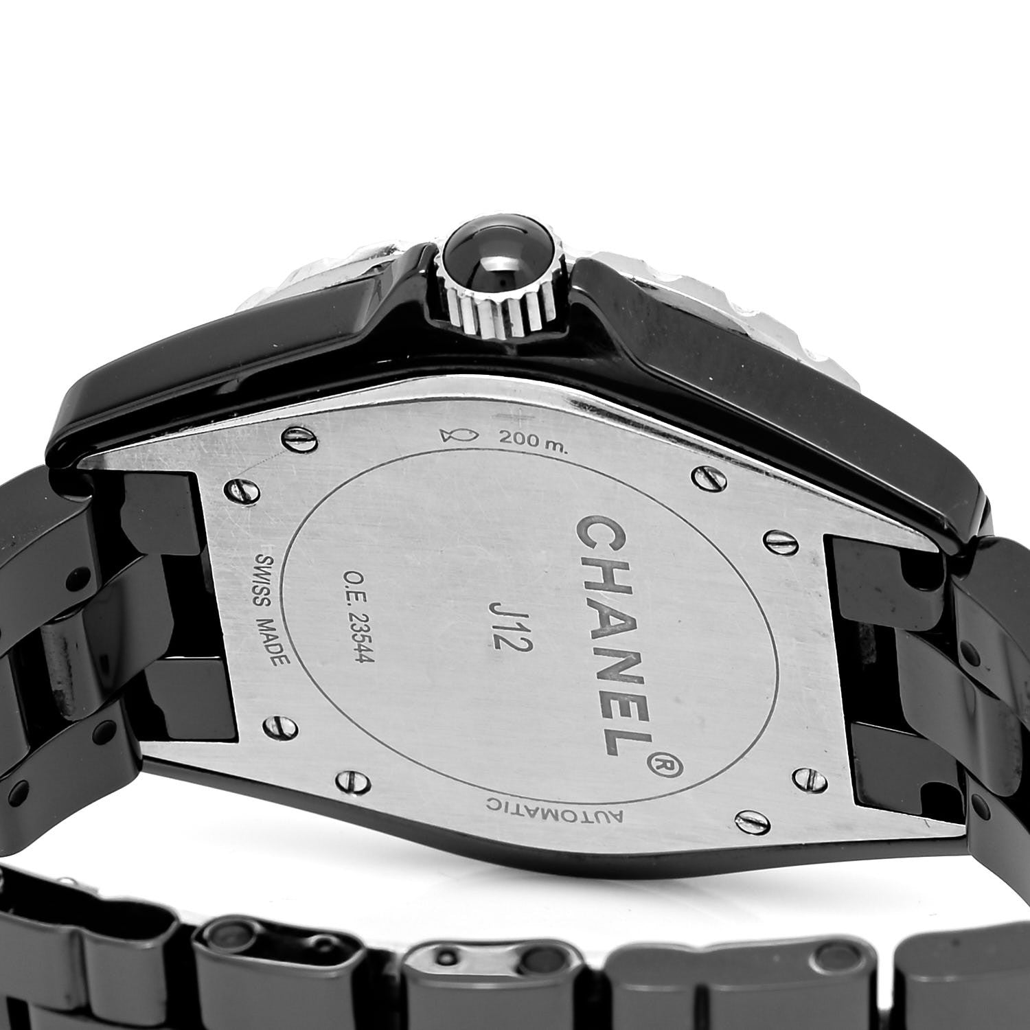 Chanel Stainless Steel Ceramic 38mm J12 Automatic Watch Black 4 of 5