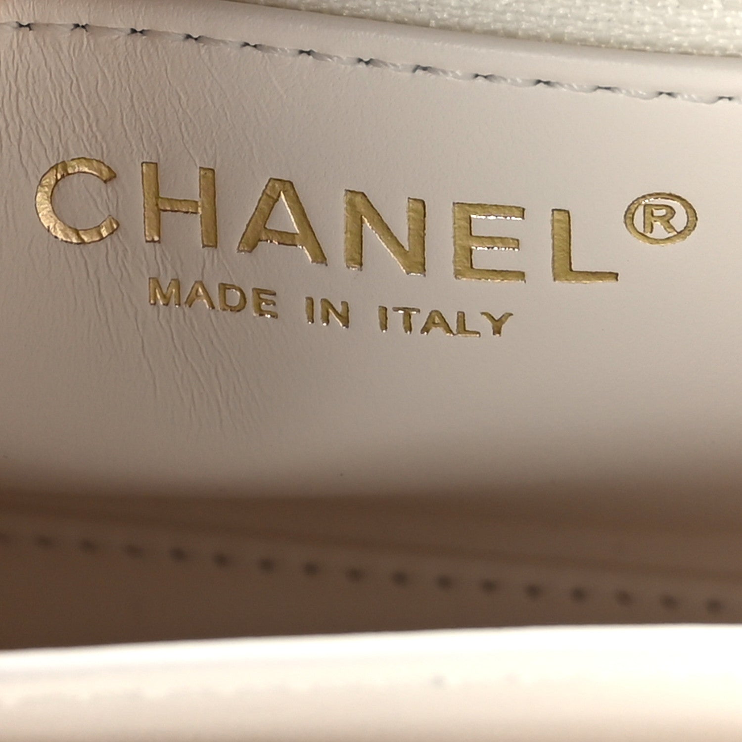 Chanel Shiny Aged Calfskin Quilted Nano Kelly Shopper White 6 of 10