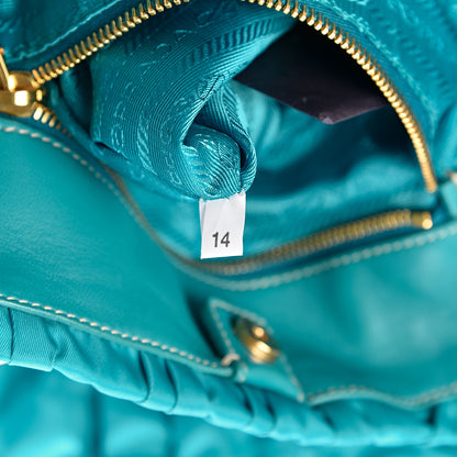 Prada Tessuto Nylon Gaufre Tote Turchese 6 of 12
