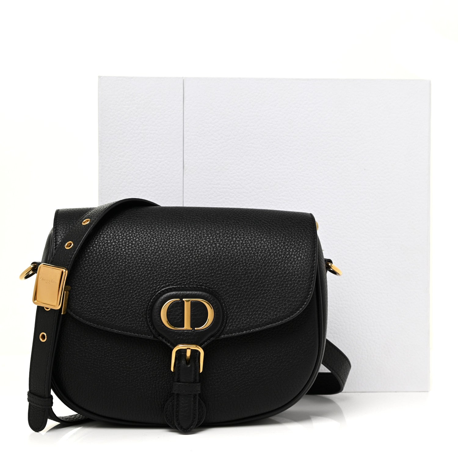 Christian Dior Grained Calfskin Medium Bobby Flap Black 12 of 12