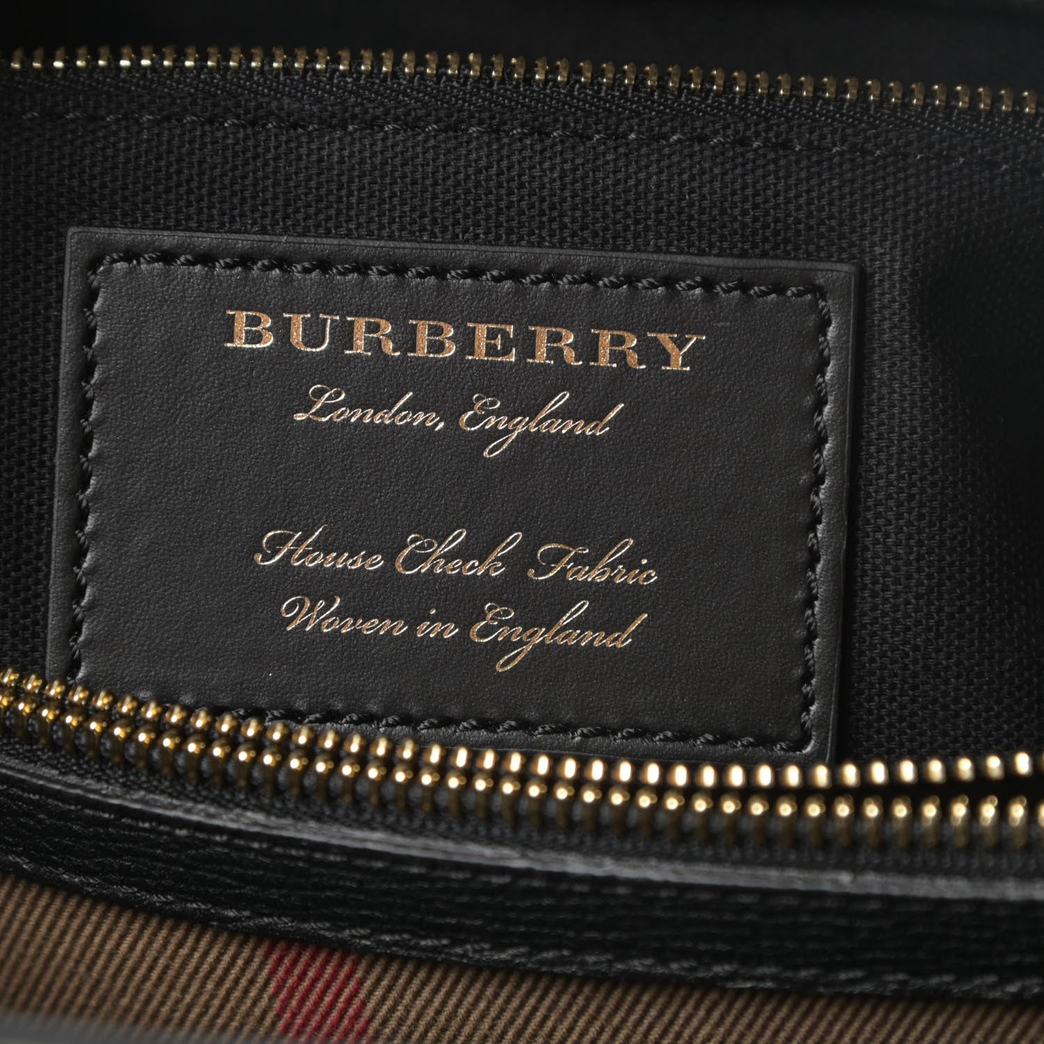 Burberry Derby Calfskin House Check Medium Camberley Black 6 of 11