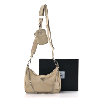 Prada Re-Nylon Saffiano Re-Edition 2005 Shoulder Bag Deserto 16 of 16