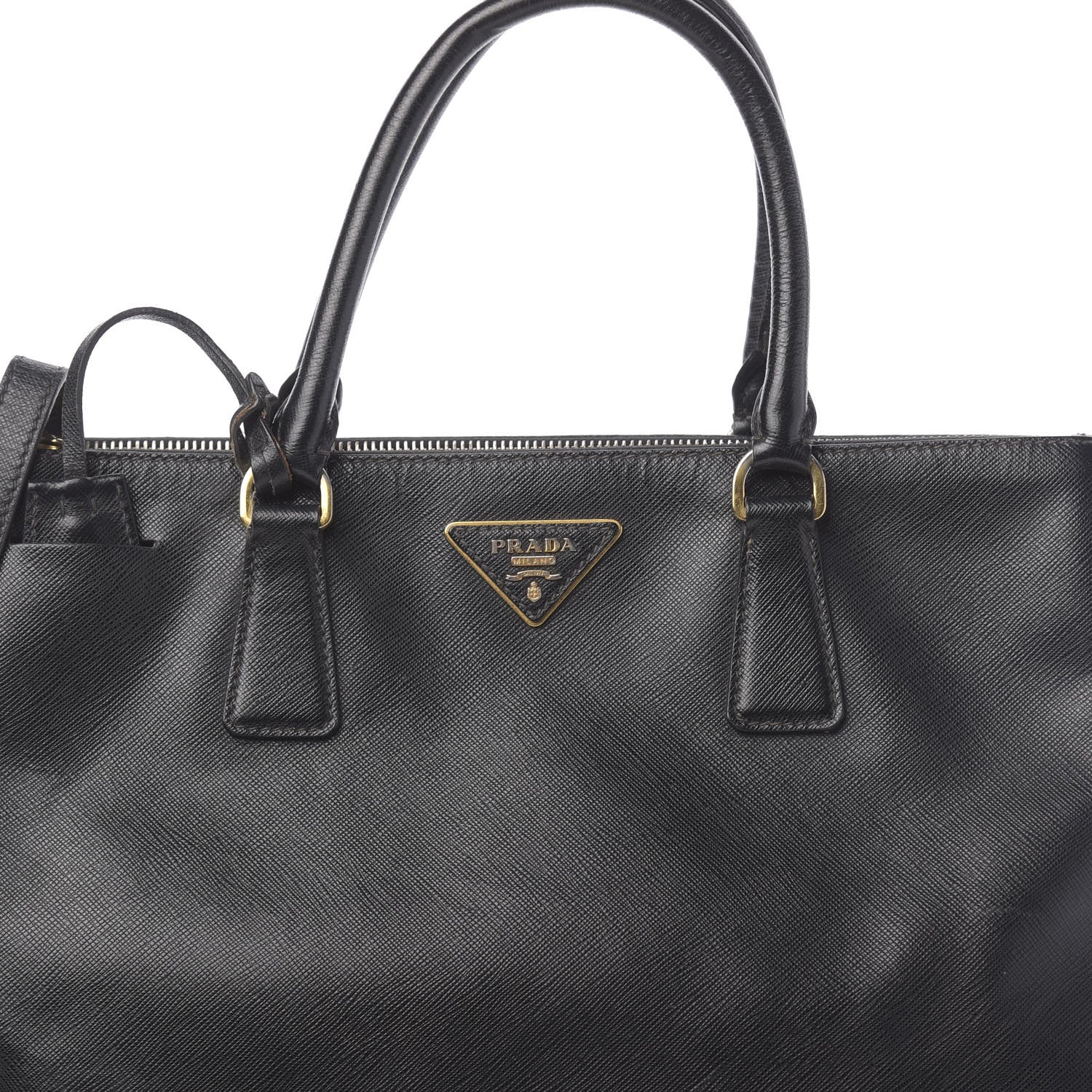 Prada Saffiano Medium Galleria Double Zip Tote Black 14 of 15