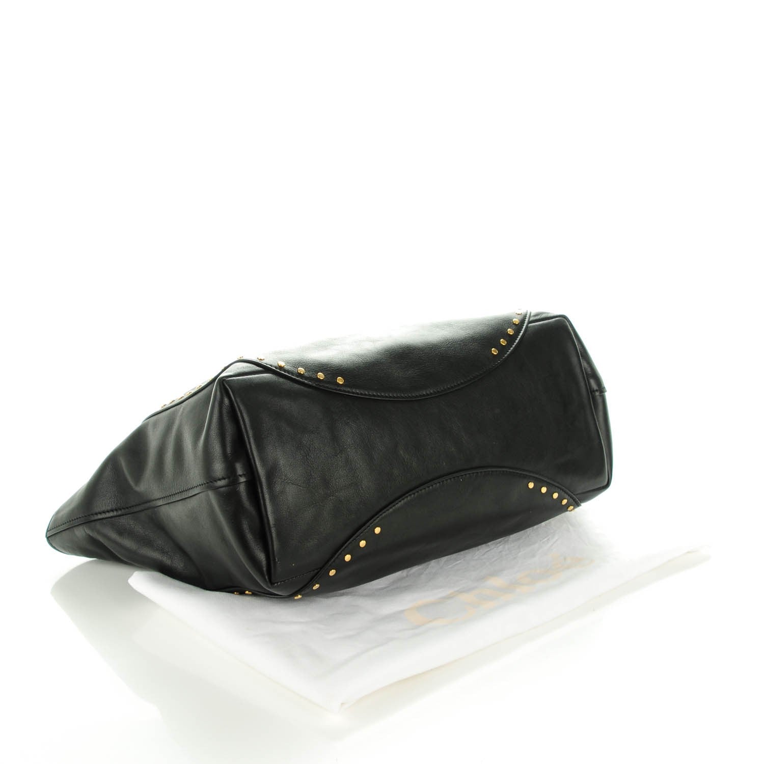 Chloe Calfskin Studded Isa Tote Black 4 of 8