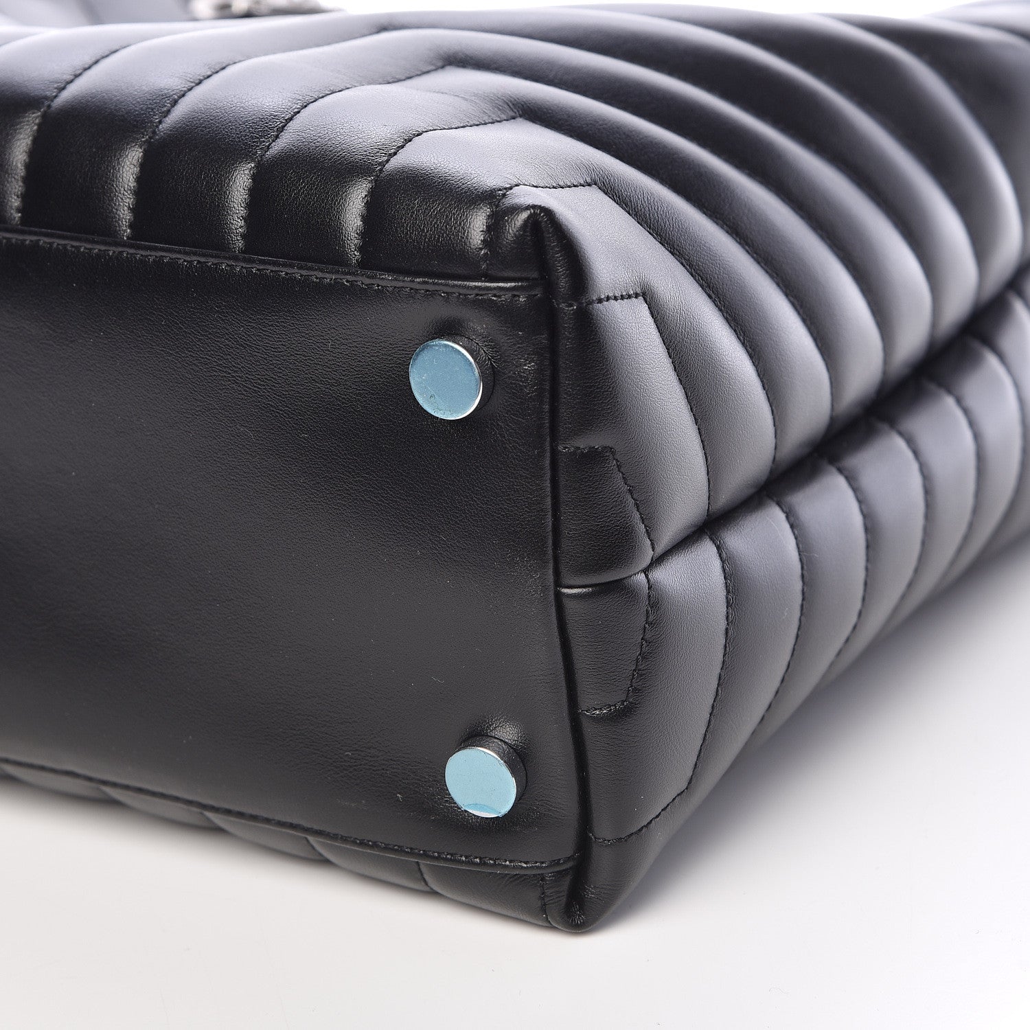 Saint Laurent Calfskin Y Quilted Monogram Large Loulou Shopper Black 8 of 9