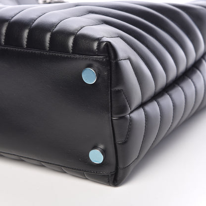 Saint Laurent Calfskin Y Quilted Monogram Large Loulou Shopper Black 8 of 9