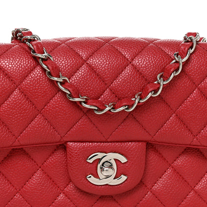 Chanel Caviar Quilted Mini Rectangular Flap Red 8 of 10