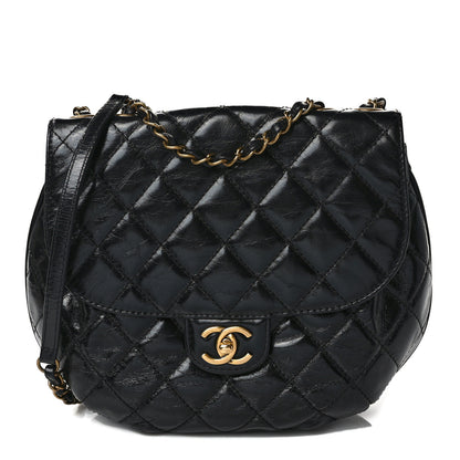 Chanel Glazed Calfskin Quilted Medium Bubble CC Flap Black 1 of 10