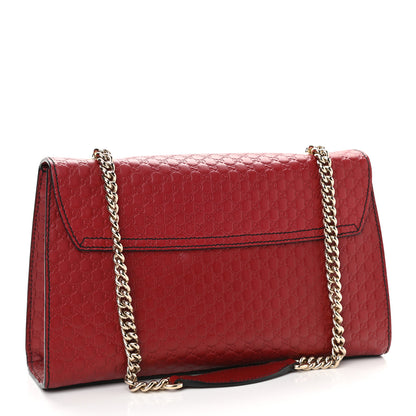 Gucci Microguccissima Medium Emily Chain Shoulder Bag Red 3 of 9