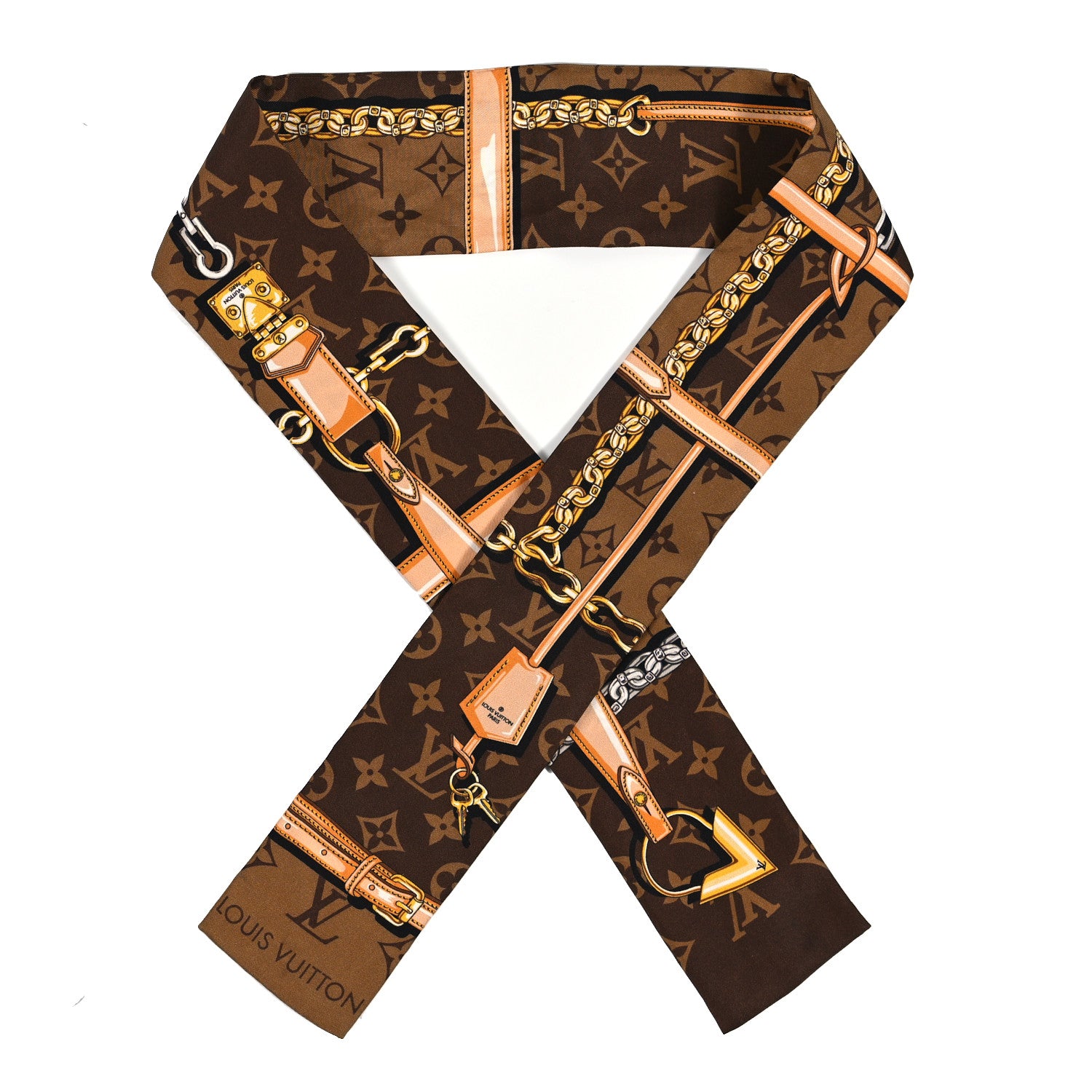 Louis Vuitton Silk Monogram Confidential Bandeau Brown 1 of 3