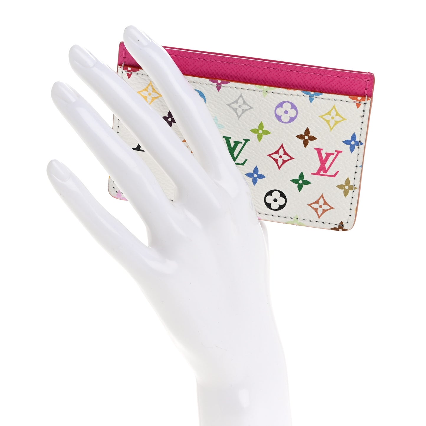 LV X TM Monogram Multicolor Card Holder Kawaii Pink