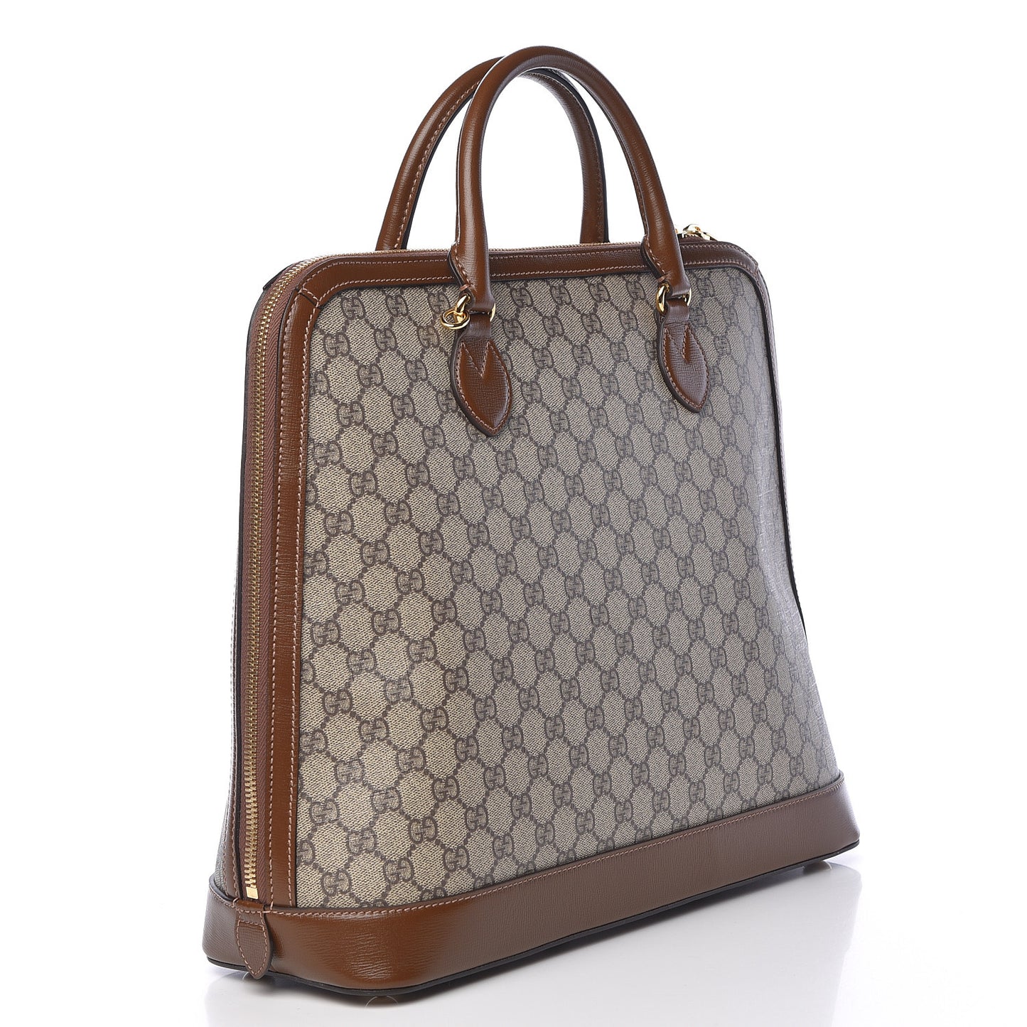 GG Supreme Monogram Azalea Calfskin Eterotopia Horsebit 1955 Duffle Bag Beige Ebony Brown Sugar