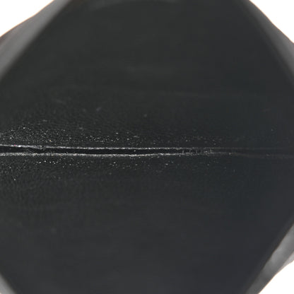 Saint Laurent Grain De Poudre Matelasse Chevron Monogram Credit Card Case Black 5 of 9