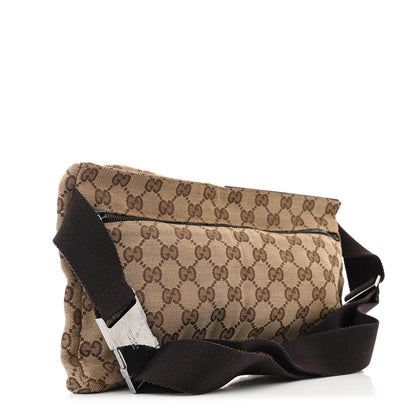Gucci GG Monogram Double Pocket Belt Bag Dark Brown 3 of 10