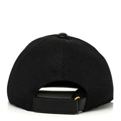 Gucci Grained Calfskin Logo Baseball Hat L Black 3 of 6