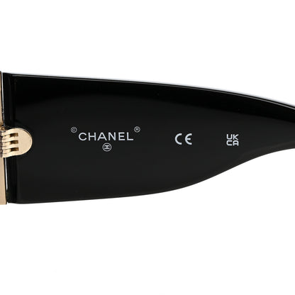 Chanel Acetate Rectangle Sunglasses 71546 Black 6 of 9