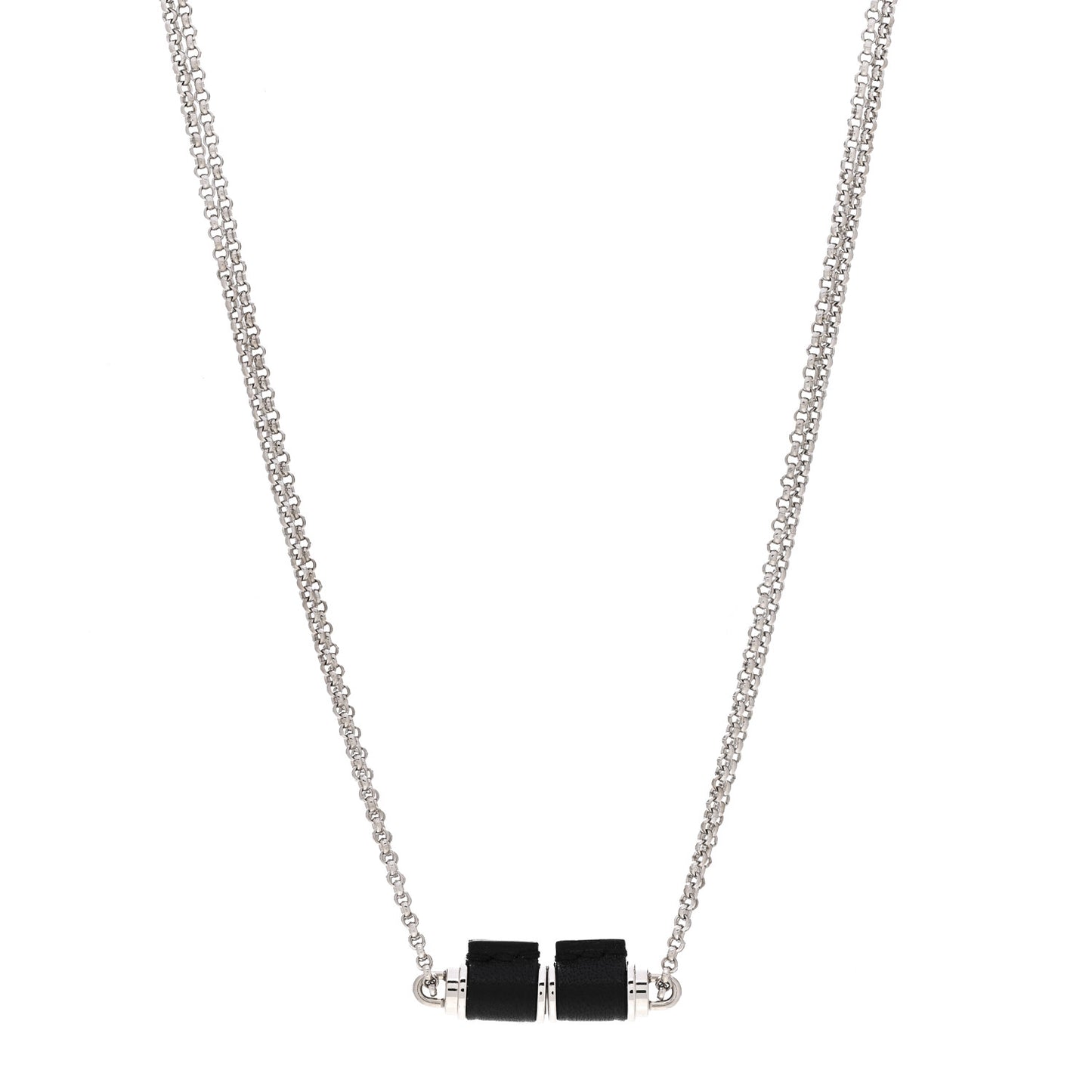Swift Palladium Charniere Pendant Necklace Black
