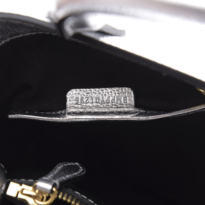 Burberry Metallic Grainy Calfskin House Check Medium Banner Tote Silver 8 of 12