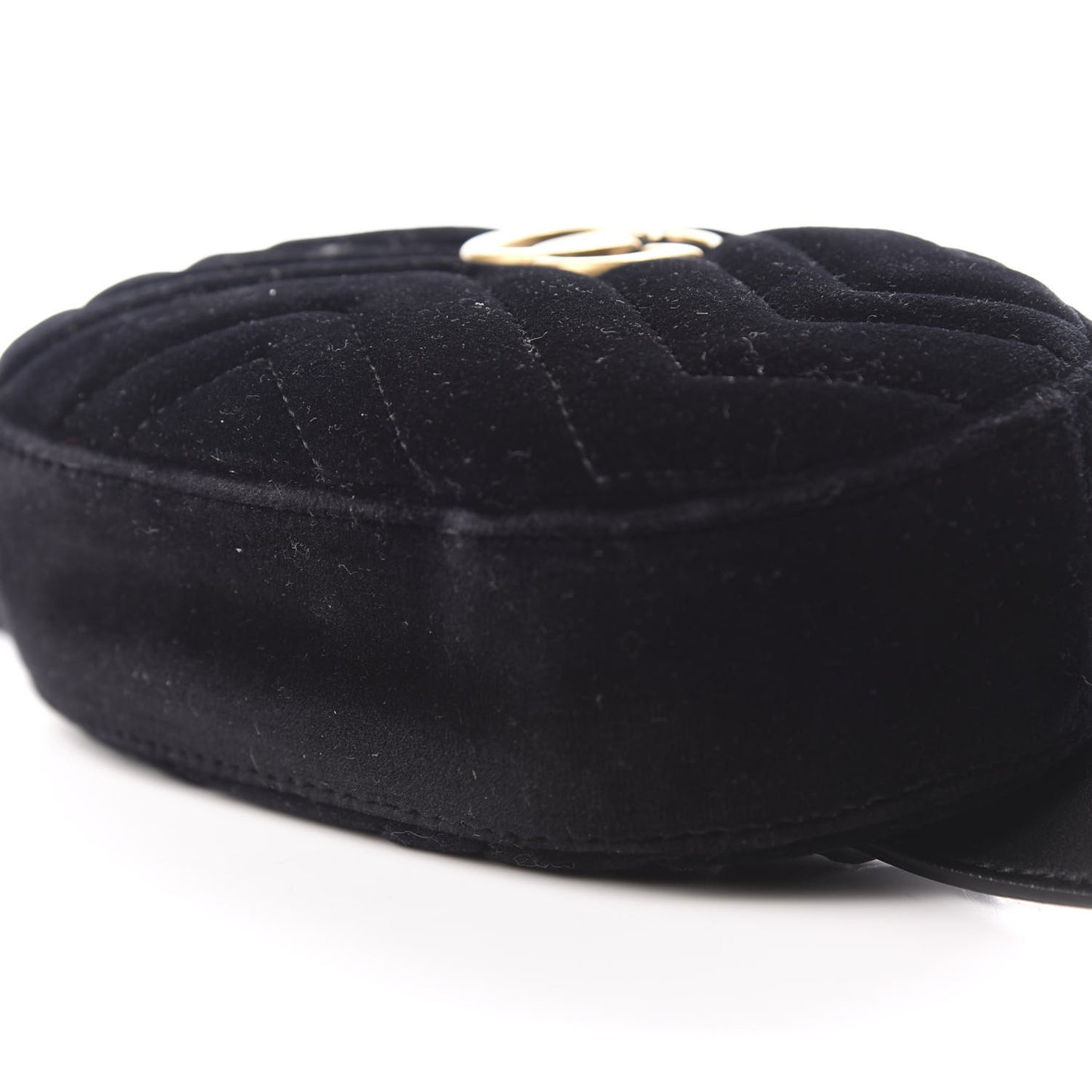 Velvet Matelasse GG Marmont Belt Bag 95 38 Black