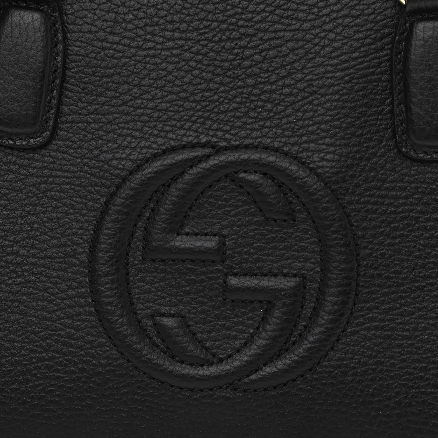Gucci Dollar Calfskin Medium Soho Top Handle Satchel Black 8 of 12