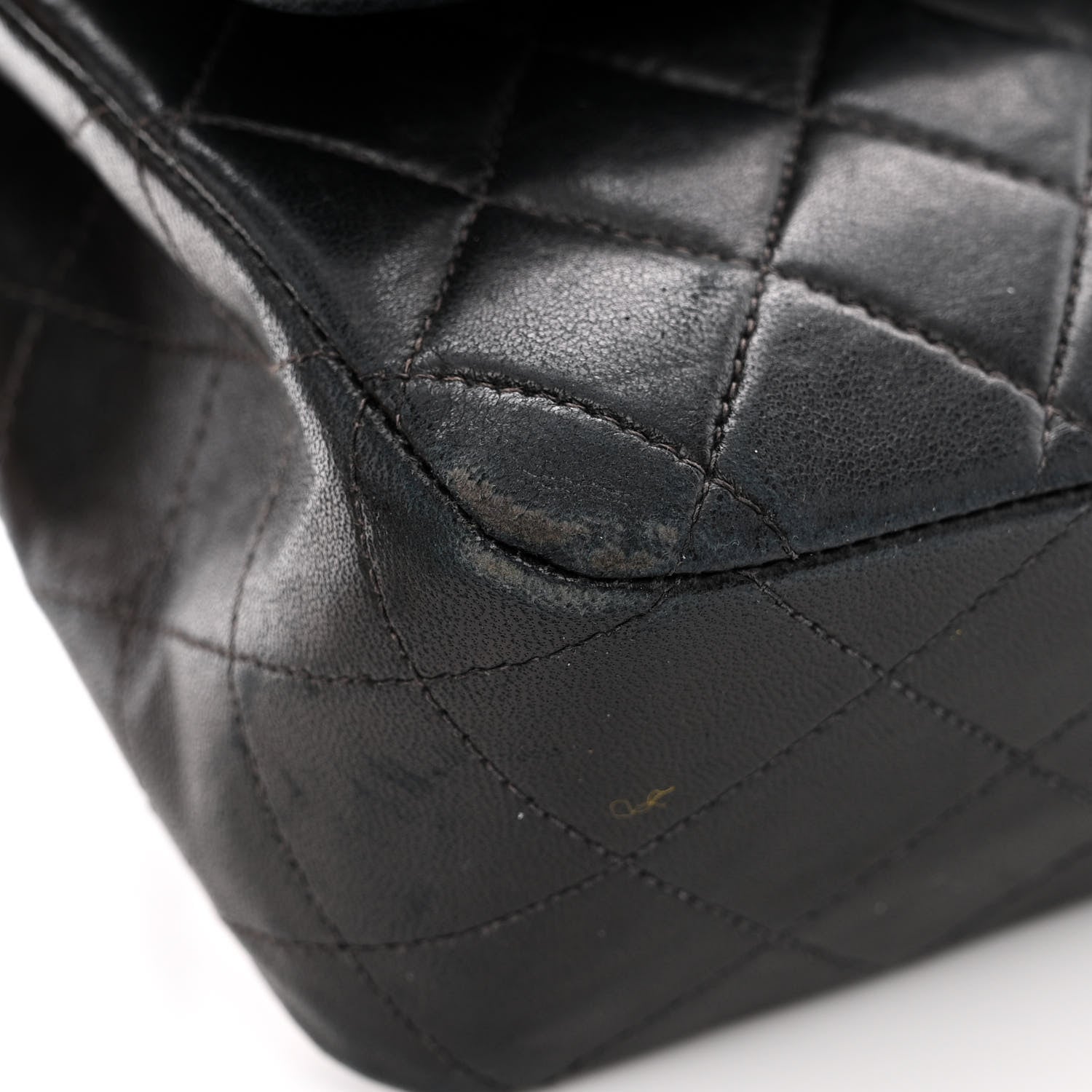 Chanel Lambskin Quilted Medium Double Flap Black 16 of 19