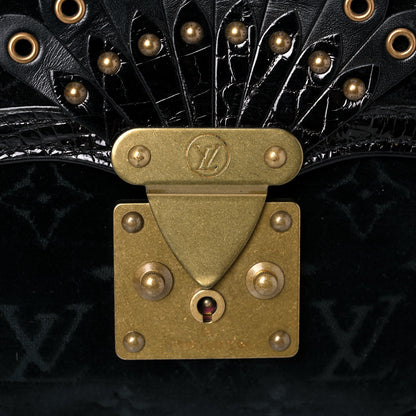Louis Vuitton Monogram Velours Alligator Irvine Black 13 of 14