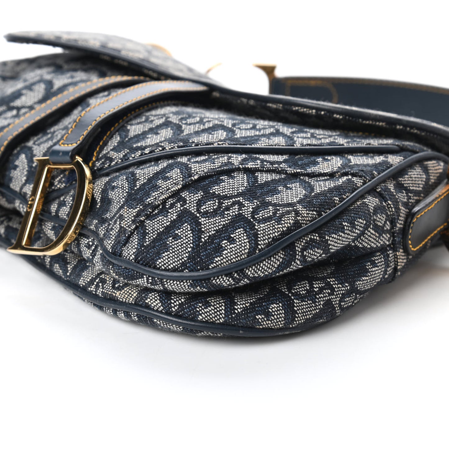 Monogram Double Saddle Bag Navy Blue
