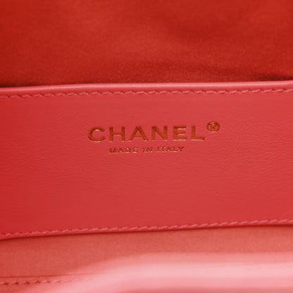 Chanel Caviar Quilted Mini Chanel 25 Handbag Coral 6 of 10